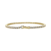 Mabina Bracciale tennis in argento placcato oro con zirconi 533558-M